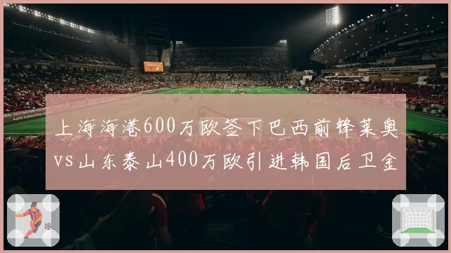 上海海港600万欧签下巴西前锋莱奥vs山东泰山400万欧引进韩国后卫金玟哉：中超外援性价比之战