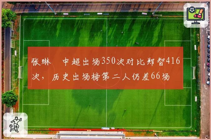 张琳芃中超出场350次对比郑智416次，历史出场榜第二人仍差66场